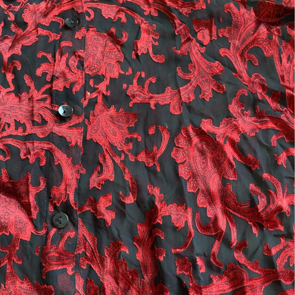 Chicos Paisley Sheer Blouse - Picture 3 of 7